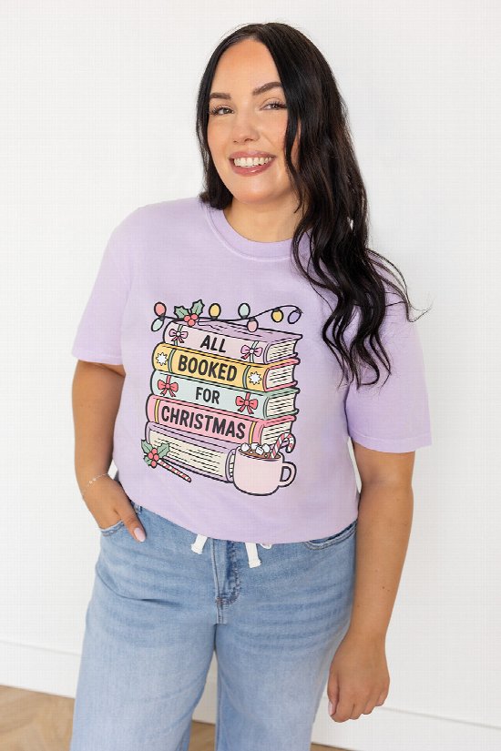 All Booked for Christmas Tee