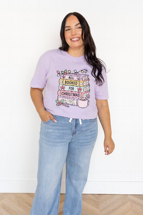 All Booked for Christmas Tee 2