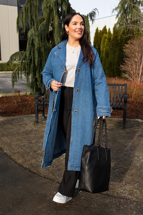 Aveline Denim Trench Coat