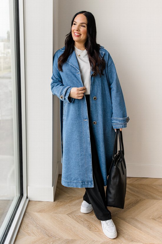 Aveline Denim Trench Coat