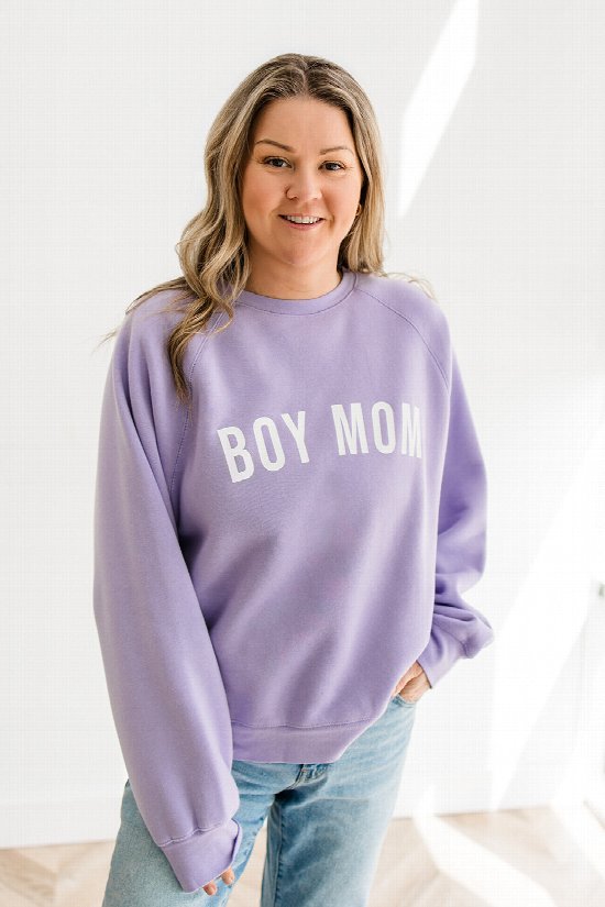 Boy Mom Crew Sweatshirt