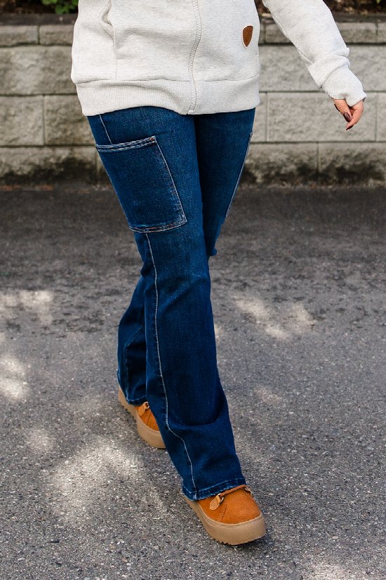 Colette Cargo Bootcut Jeans