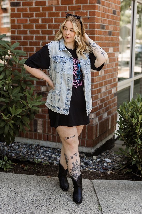 Crowd Pleaser Oversized Denim Vest