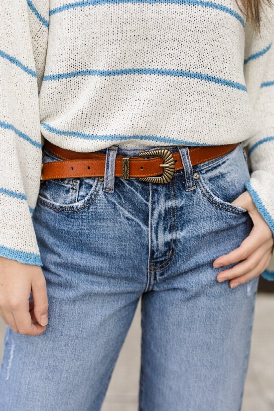 Dolly Brass Buckle Belt  Dolly Brass Buckle Belt