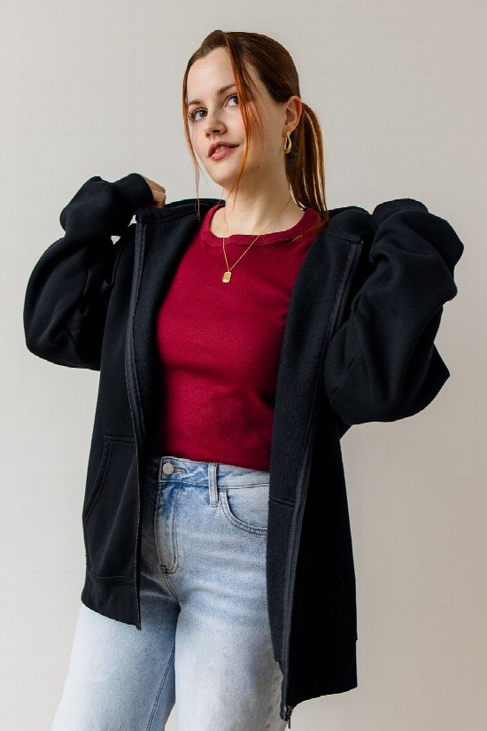 Easy Oversized Zip Hoodie Easy Oversized Zip Hoodie
