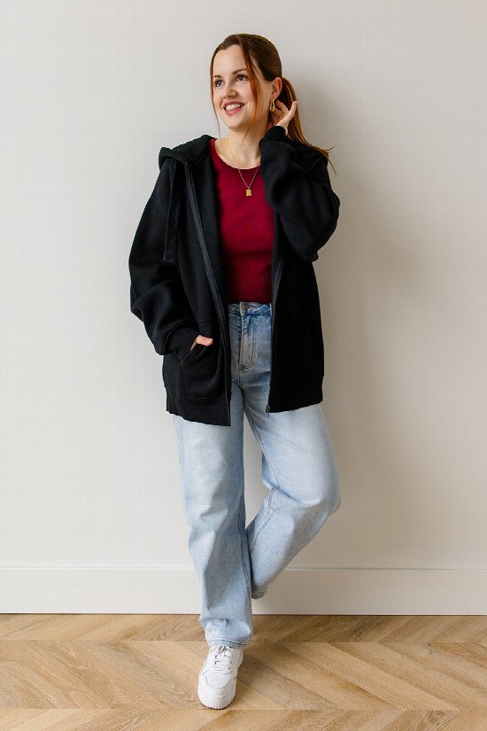 Easy Oversized Zip Hoodie Easy Oversized Zip Hoodie