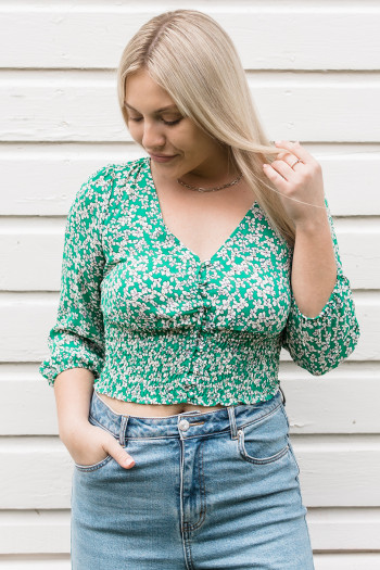 Fields of Flowers Smocked Top