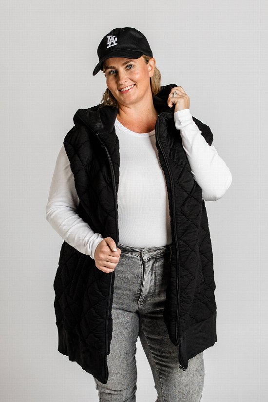 Hood Up Quilted Vest