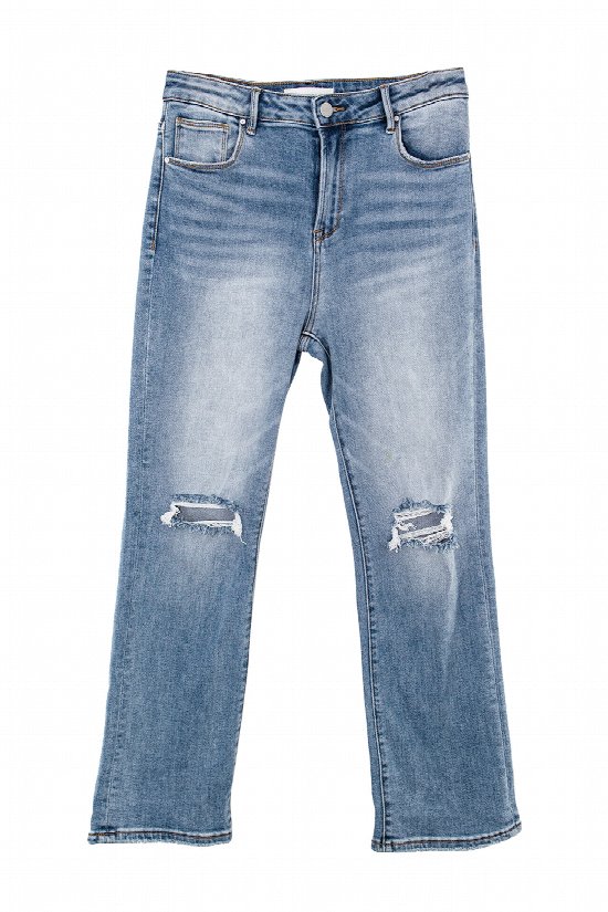 Kacy High Rise Ankle Straight Denim