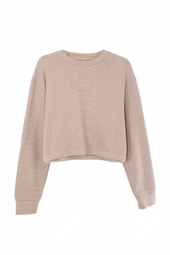 Lounger Waffle Crop Top