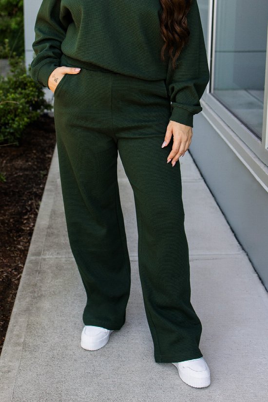 Lounger Waffle Wide Leg Pants