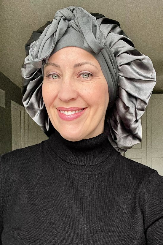 Oversized Satin Bonnet
