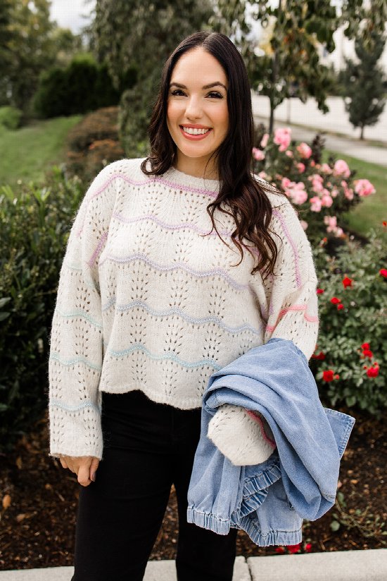 Pastel Waves Sweater