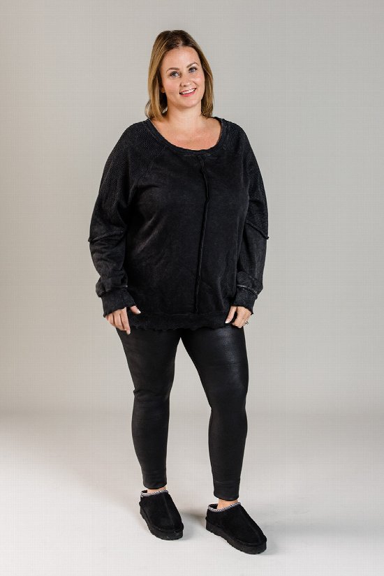 Raw Edge Relaxed Sweatshirt 2