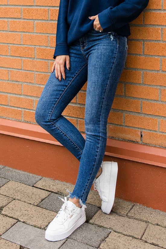 Riley Frayed Skinny Jeans