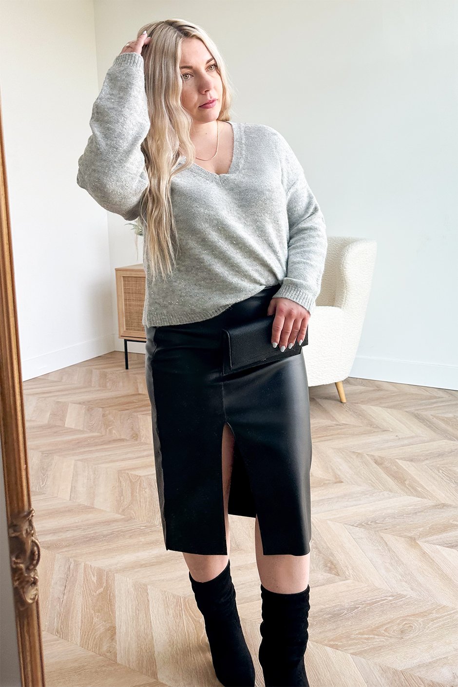 Siren Faux Leather Skirt