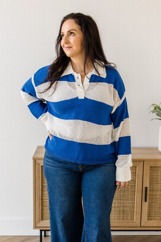 Smooth Sailing Polo Sweater 2