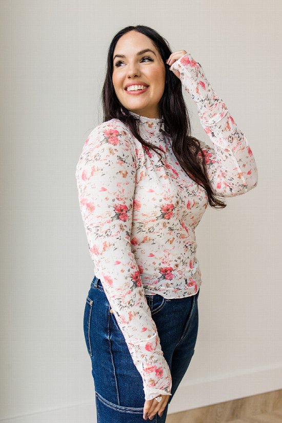 Soft Bloom Mesh Crop Top