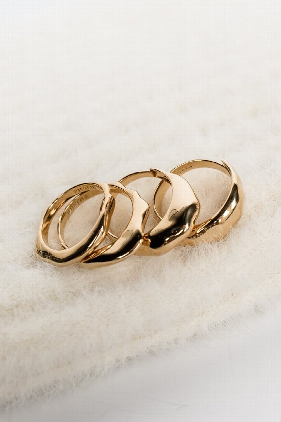 Stacked Waves Ring Set Stacked Waves Ring Set