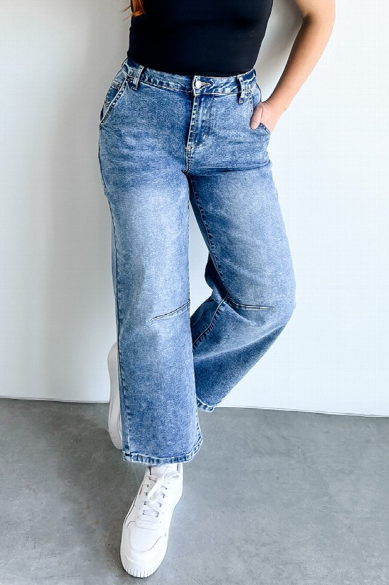 Take Your Time Barrel Jeans