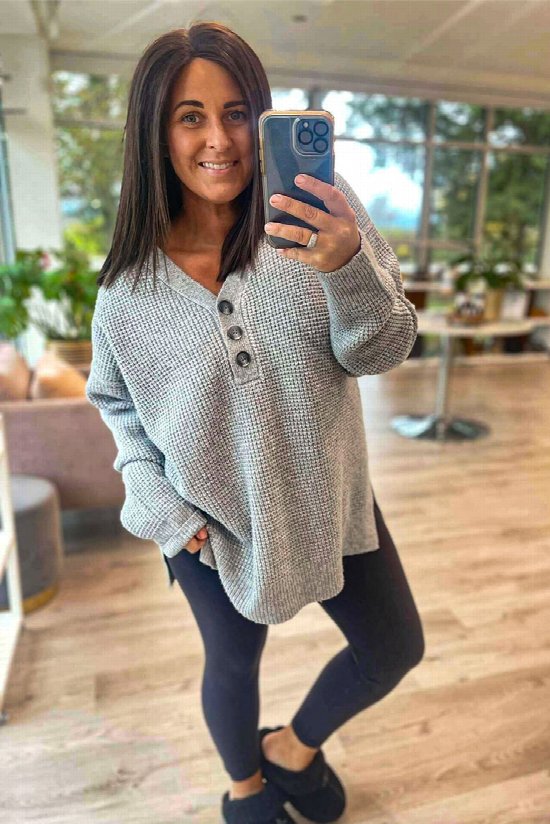 Waffle Knit Dreams Sweater