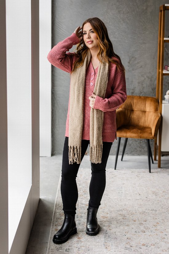 Waffle Knit Dreams Sweater